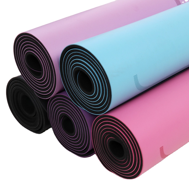 PU Yoga Mats Custom Logo And Alignment Line 